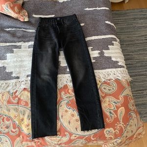 GAP High Waisted Cheeky Straight Black Denim Jean